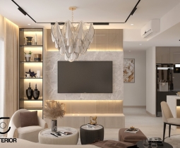 NỘI THẤT PHÒNG KHÁCH DỰ ÁN  MASTERI CENTRE POINT Q9