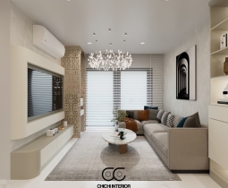 Thiết Kế Chung Cư 3 Phòng Ngủ 77m2 Tại Trung Tâm TP. Hồ Chí Minh Với Phong Cách Tân Cổ Điển