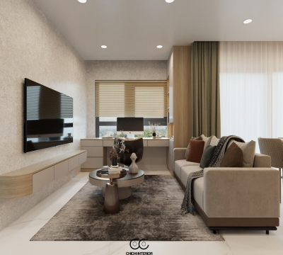 Thiết Kế 3D Nhà Anh Sơn: Không Gian Hiện Đại 2 Phòng Ngủ, 70m2