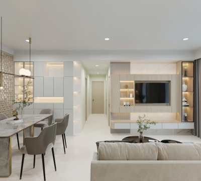 Thiết kế Căn 3 Phòng Ngủ The Sun Avenue Quận 2 – Sang Trọng và Tươi Mát
