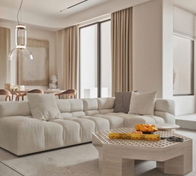 Thiết Kế Nhà Ở và Nội Thất Chung Cư Màu Trắng - Hồng nhẹ: Sự Hài Hòa Hoàn Hảo trong Không Gian Sốn